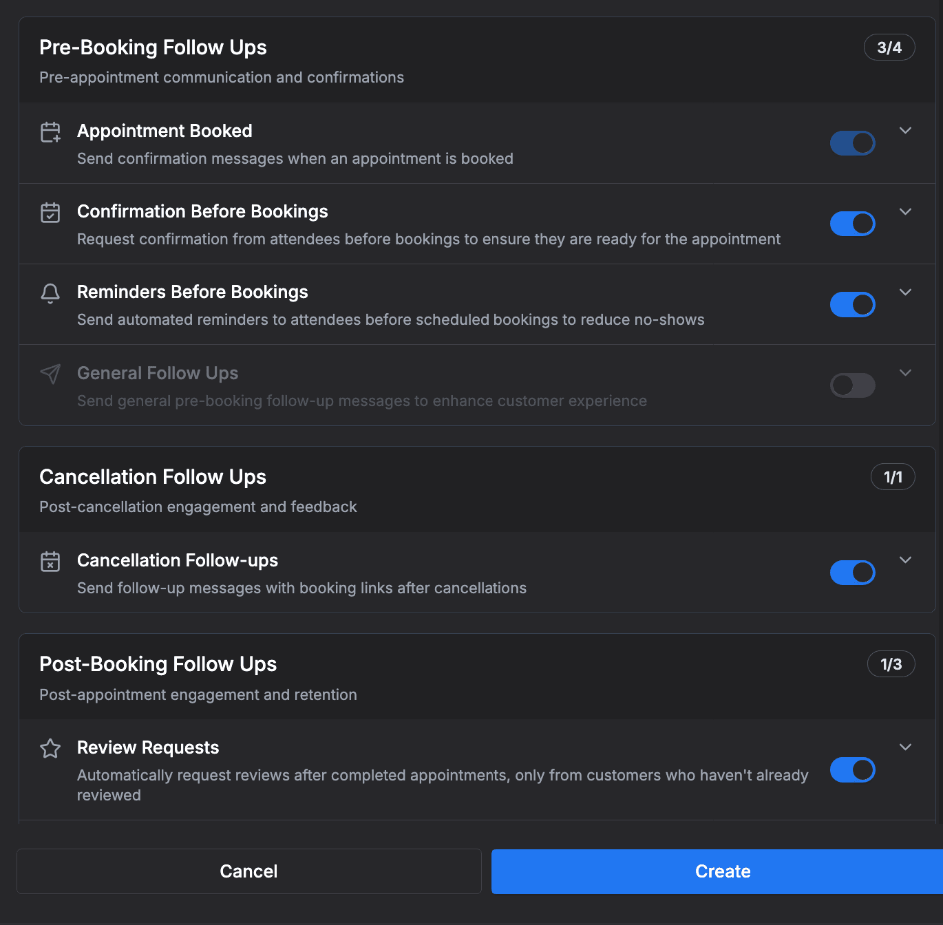 Automated workflows for appointment reminders, confirmations, and client follow-ups