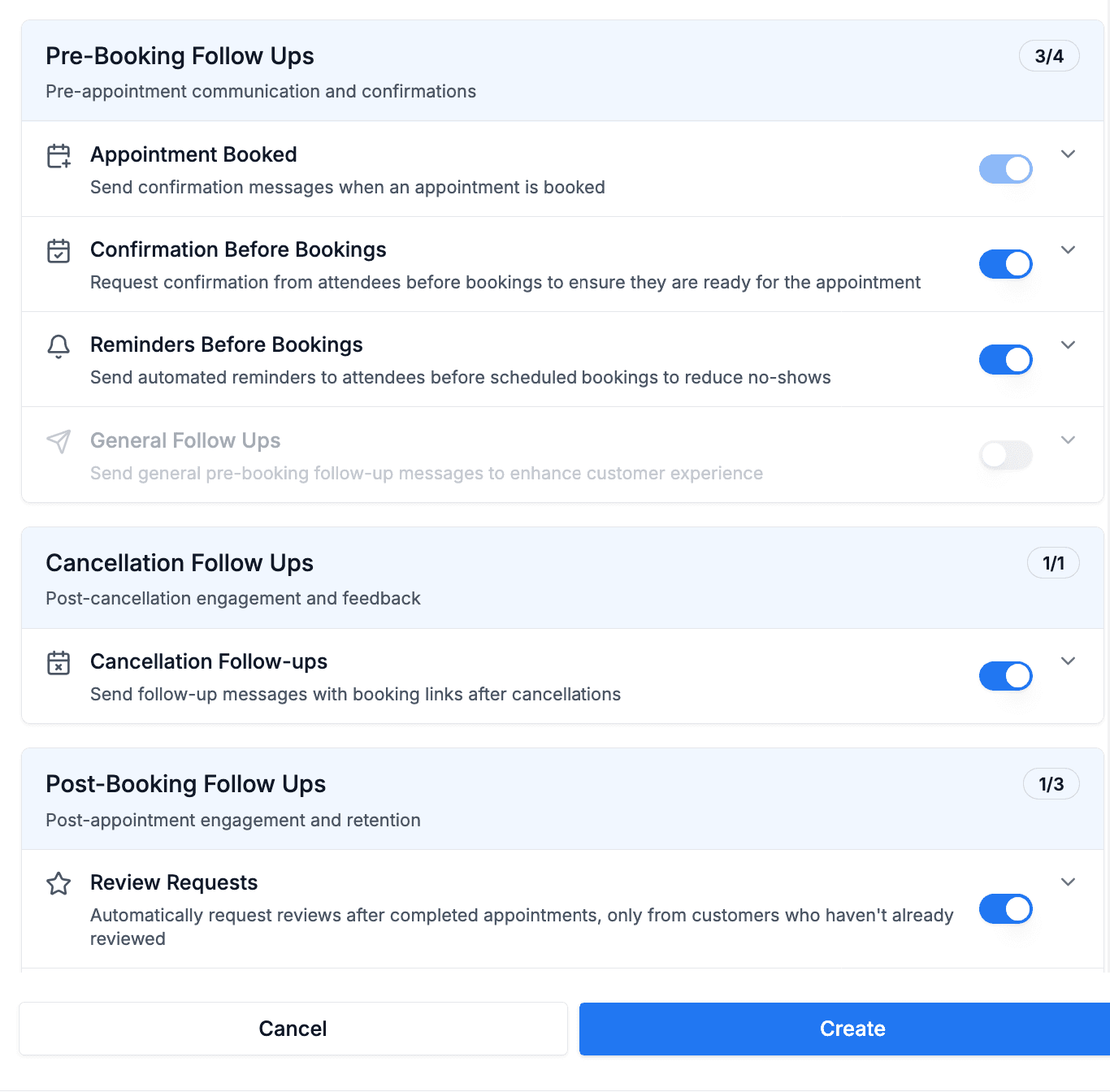 Automated workflows for appointment reminders, confirmations, and client follow-ups
